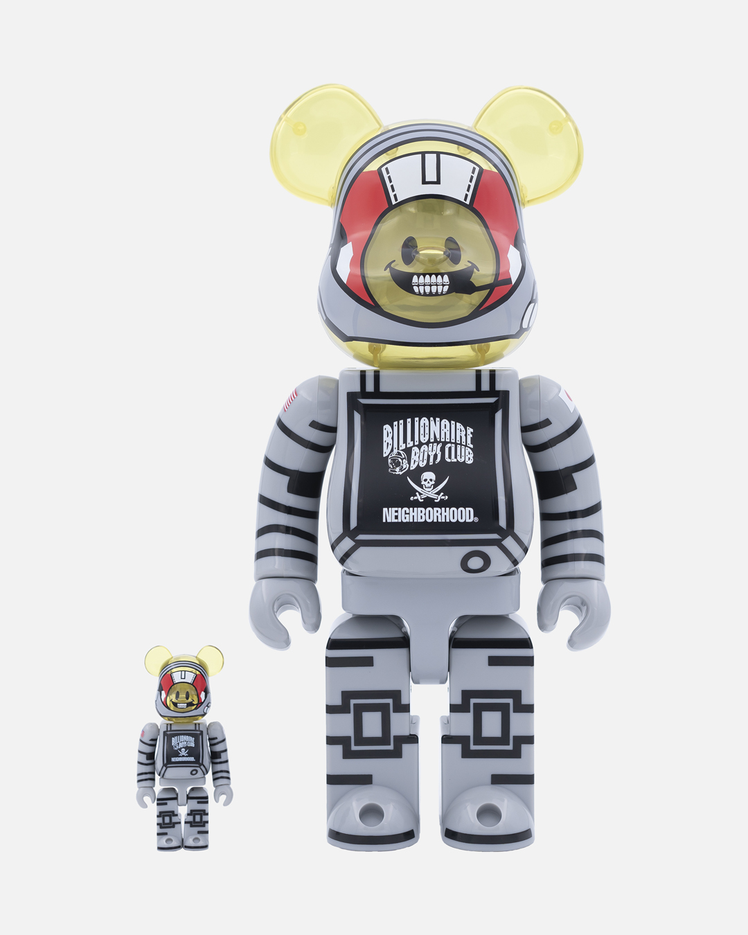 Bearbrick x Billionaire Boys Club x Neighborhood 100% & 400% Set White/Black