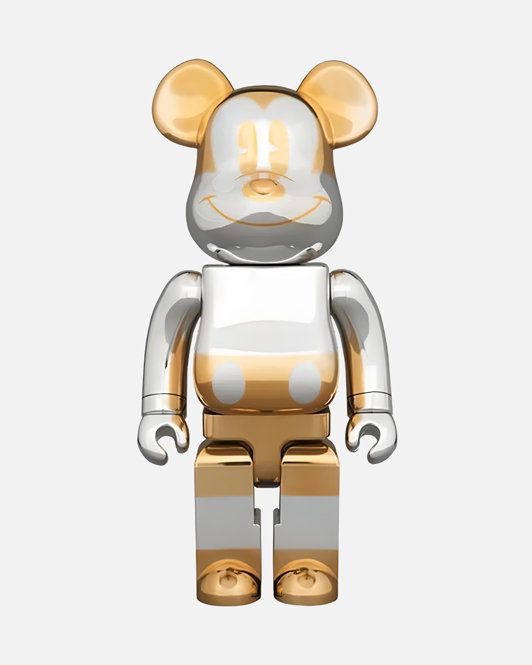 Bearbrick x Sorayama Future Mickey 1000% Silver/Gold