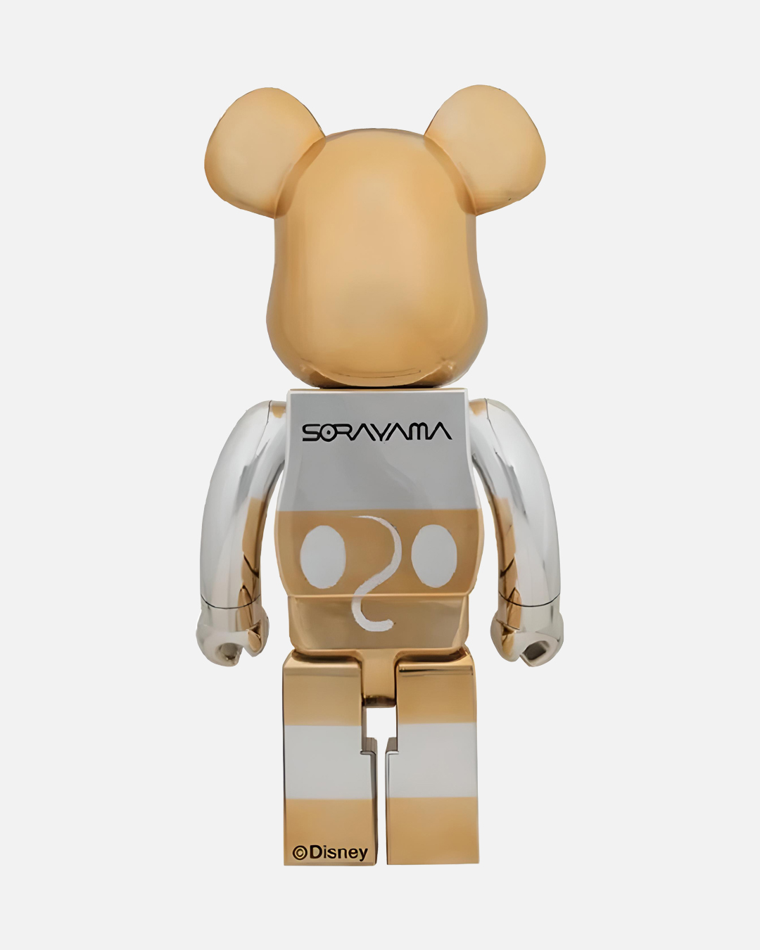 Bearbrick x Sorayama Future Mickey 1000% Silver/Gold