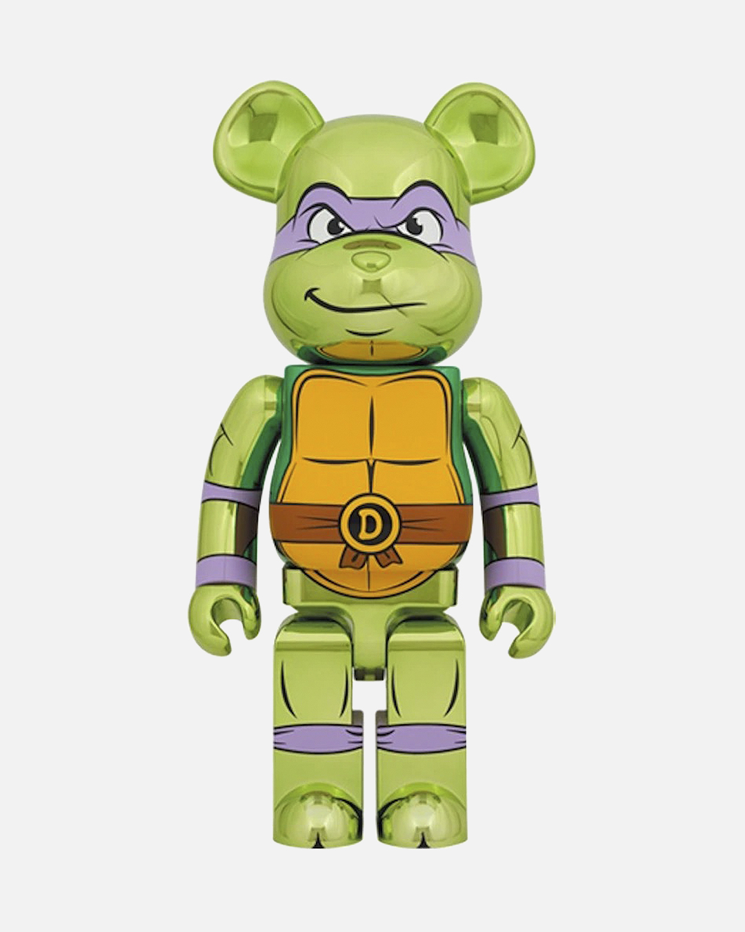 Bearbrick x Teenage Mutant Ninja Turtles Donatello 1000% Chrome Ver.
