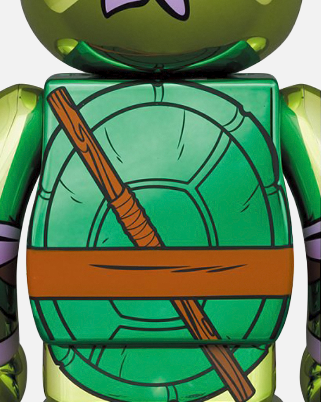 Bearbrick x Teenage Mutant Ninja Turtles Donatello 1000% Chrome Ver.