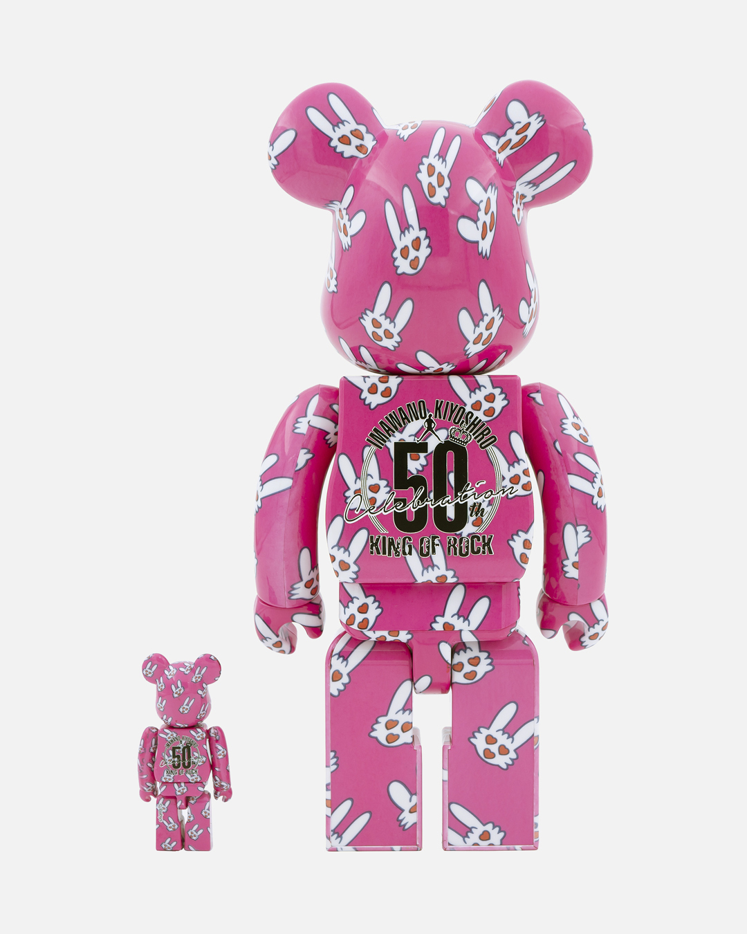 Bearbrick human grouper (Kiyoshiro Imawano 50th Celebration) 100% & 400% Set
