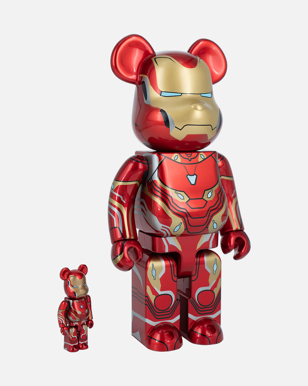 Bearbrick x Marvel Iron Man Mark 50 100% & 400% Set