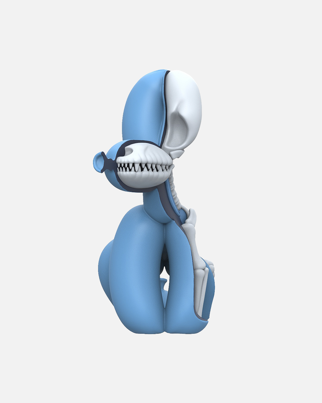 Mighty Jaxx Whatshisname x Jason Freeny Dissected Popek Figure Blue