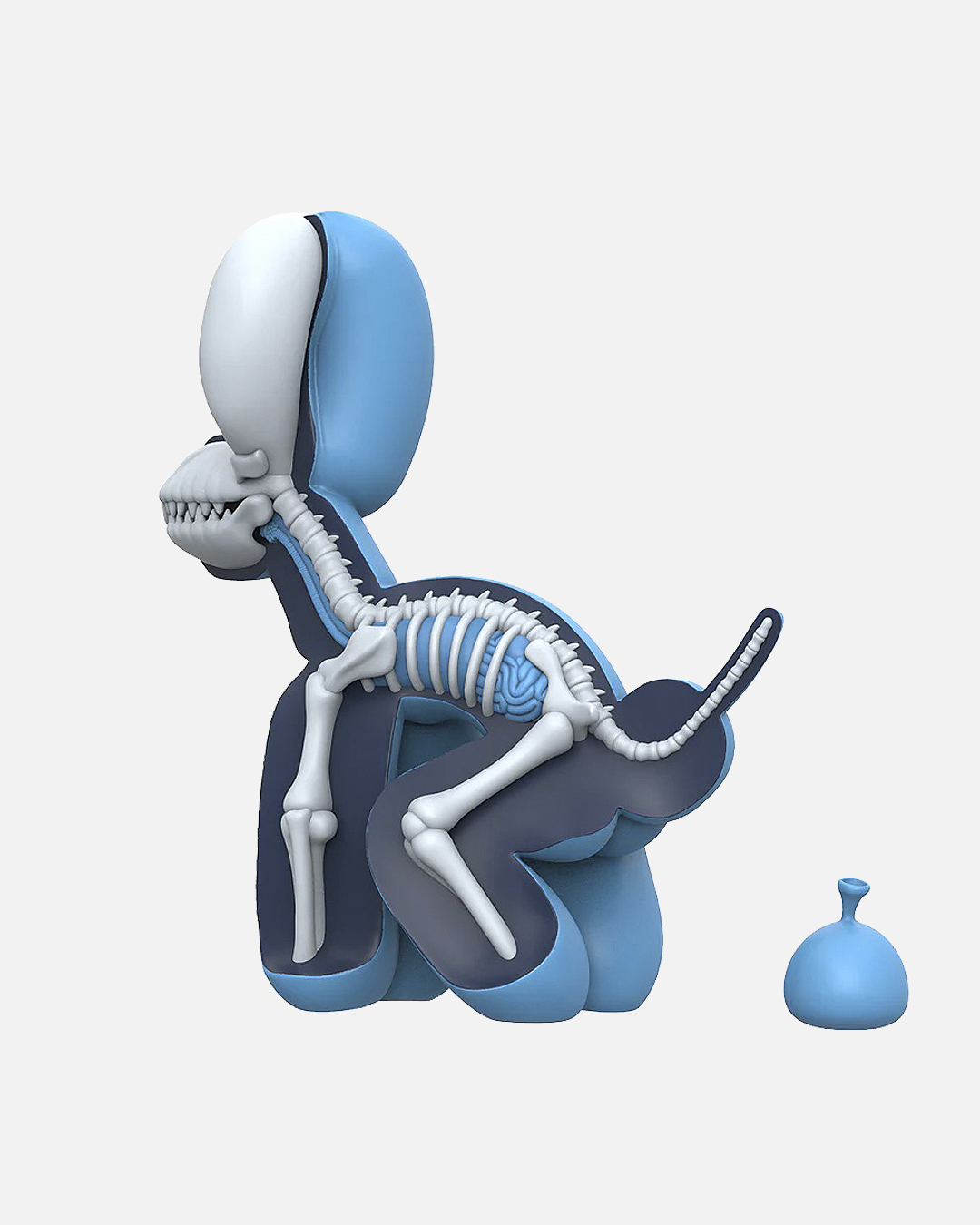 Mighty Jaxx Whatshisname x Jason Freeny Dissected Popek Figure Blue