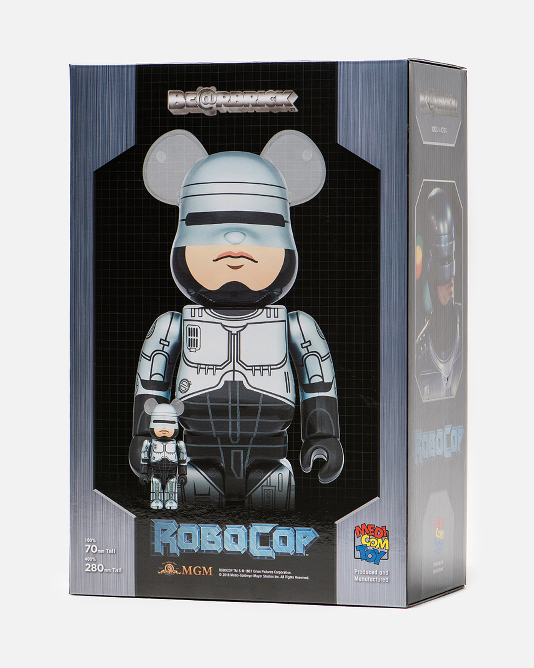 Bearbrick Robocop 100% & 400% Set Silver