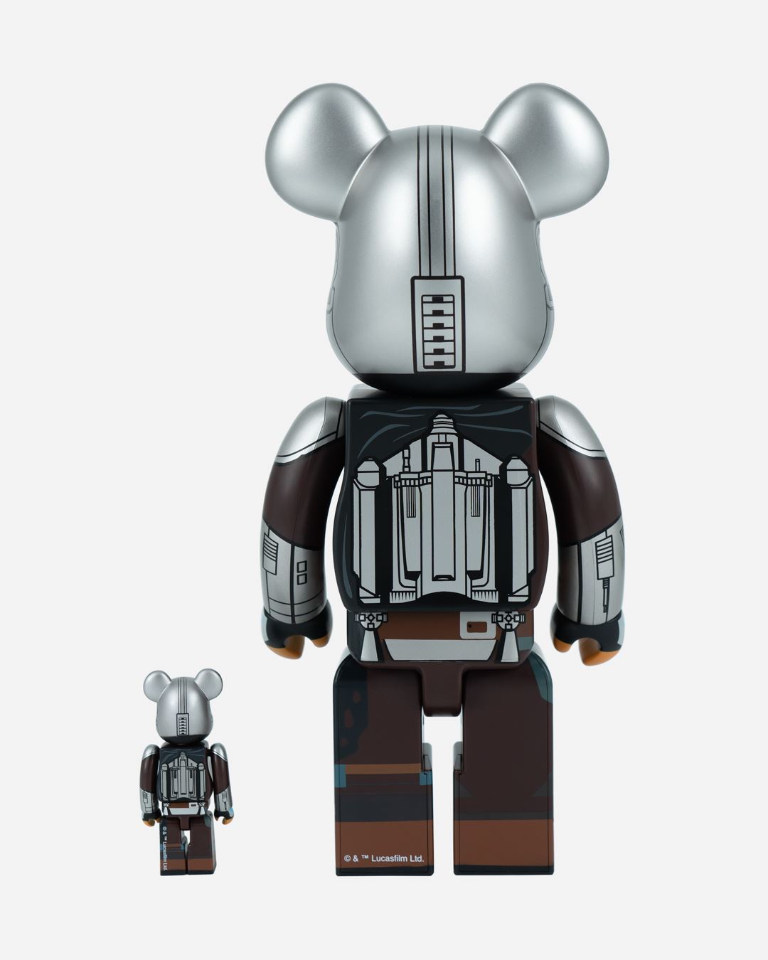 Bearbrick x Star Wars The Mandalorian Beskar Armor 100% & 400% Set