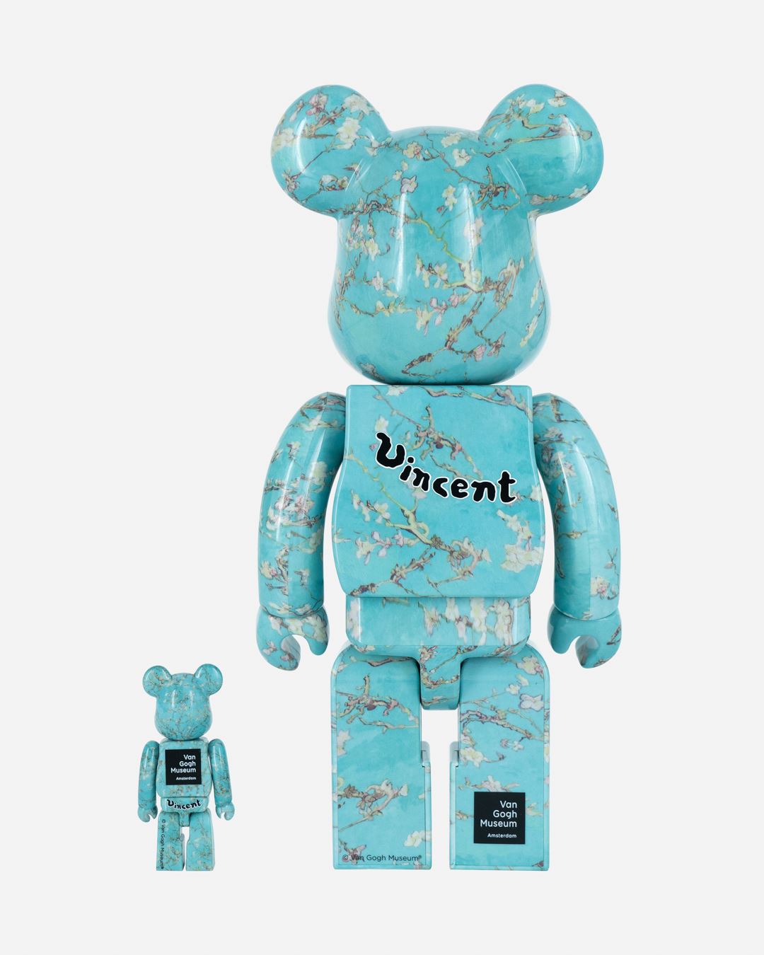 Bearbrick x Van Gogh Museum Van Gogh (Almond Blossom) 100% & 400% Set