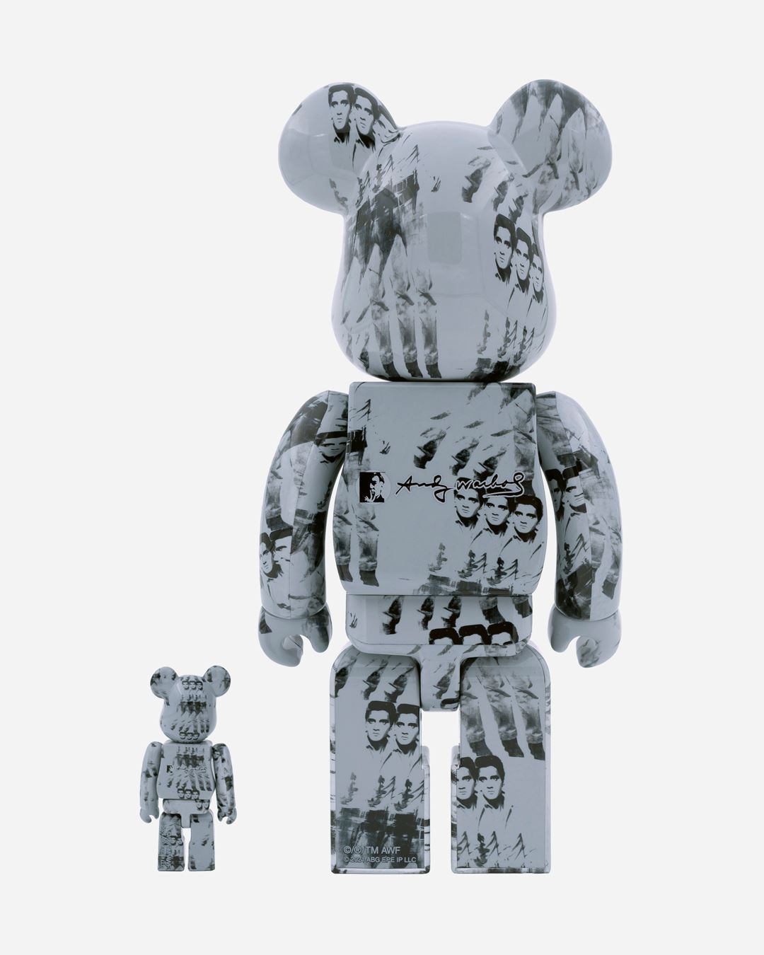 Bearbrick Andy Warhol's Elvis Presley 100% & 400% Set