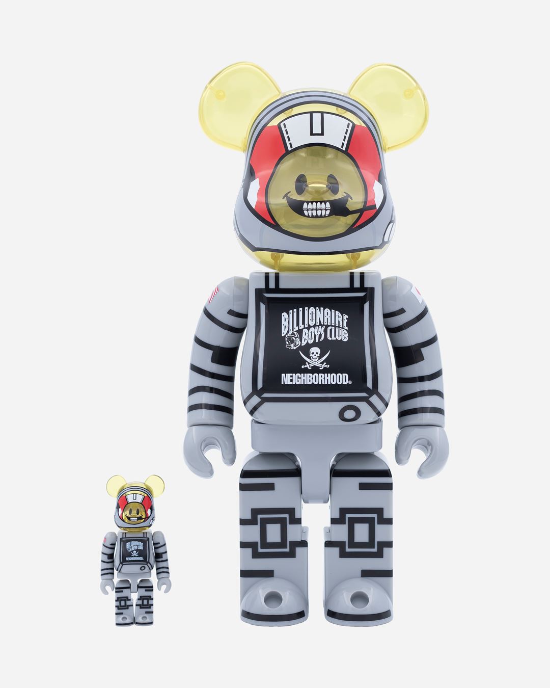 Bearbrick x Billionaire Boys Club x Neighborhood 100% & 400% Set White/Black
