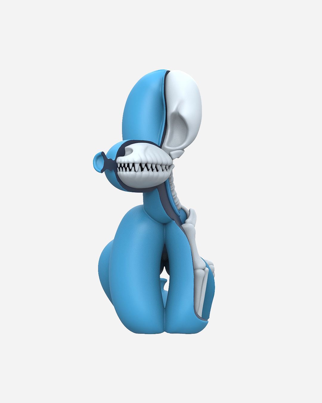 Mighty Jaxx Whatshisname x Jason Freeny Dissected Popek Figure Blue